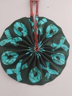 Ankara handmade textile folded Fan